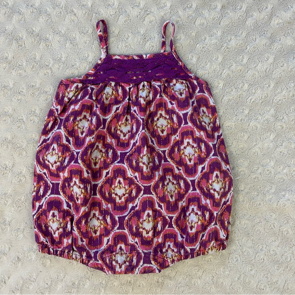 Old Navy Summer Romper Size 3-6 Months Purple Print